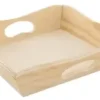 PLATEAU BOIS CARRE 20X20X5CM