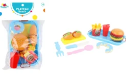 PLATEAU SNACK HAMBURGER HOT DOG SCRATCH FRITES