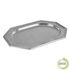 PLATEAUX OCTOGONAUX 45X30CM ARGENT X2 PIECES