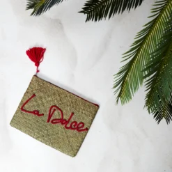 POCHETTE EN PAILLE 30X20CM