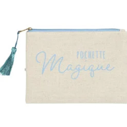 POCHETTE JUTE ET COTON 20X15CM