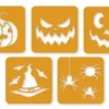POCHOIRS HALLOWEEN 15X15CM X5 PIECES