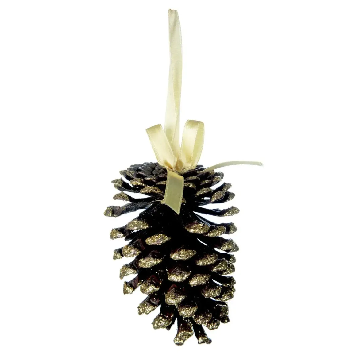 POMME PIN PAILLETTE D.11CM OR