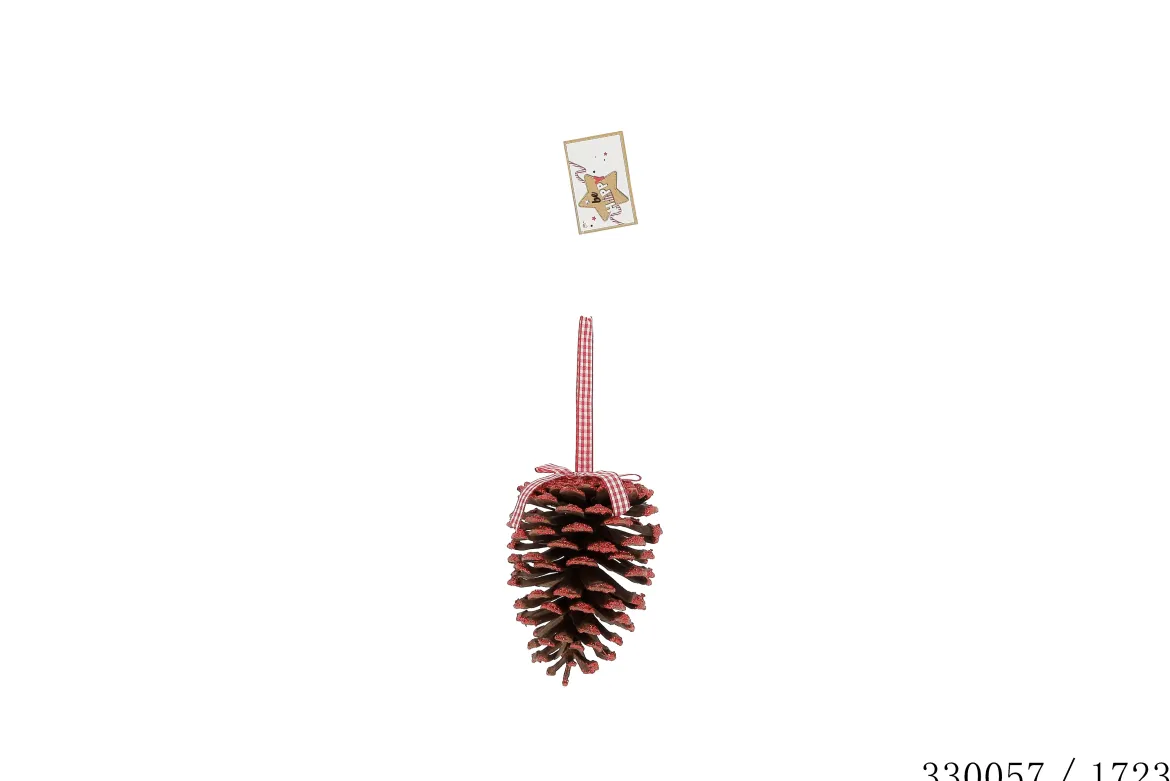 POMME PIN PAILLETTE H.11CM