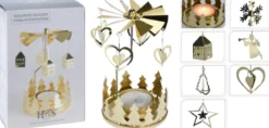 PORTE BOUGIE CARROUSEL METAL