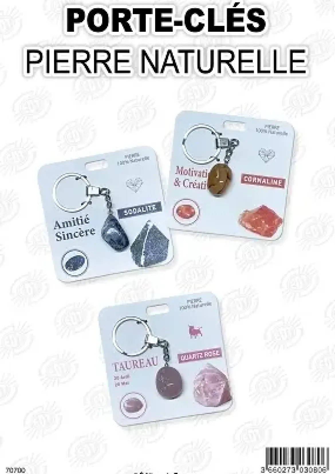 PORTE CLES PIERRE NATURELLE