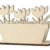 PORTE COURRIER TULIPES BOIS 14X12CM X3 PIECES