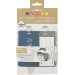 PORTE ETIQUETTE A BAGAGES X2