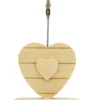 PORTE NOM BOIS COEUR AVEC PINCE 8X3X14CM