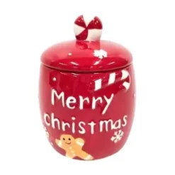POT A COOKIES MERRY CHRISTMAS ROUGE H.16CM