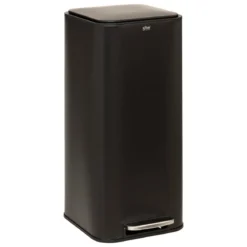 POUBELLE A PEDALE CARRE DELTA 30L NOIRE