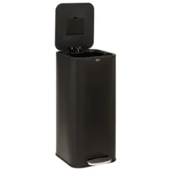 POUBELLE A PEDALE CARRE DELTA 30L NOIRE