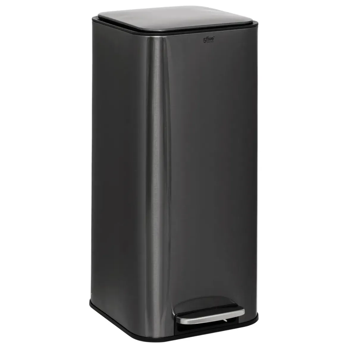 POUBELLE A PEDALE CARRE DELTA 30L CARBONE