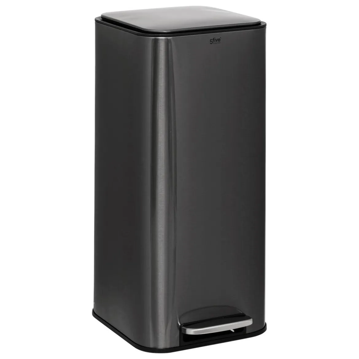 POUBELLE A PEDALE CARRE DELTA 30L CARBONE