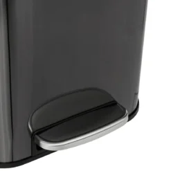 POUBELLE A PEDALE CARRE DELTA 30L CARBONE