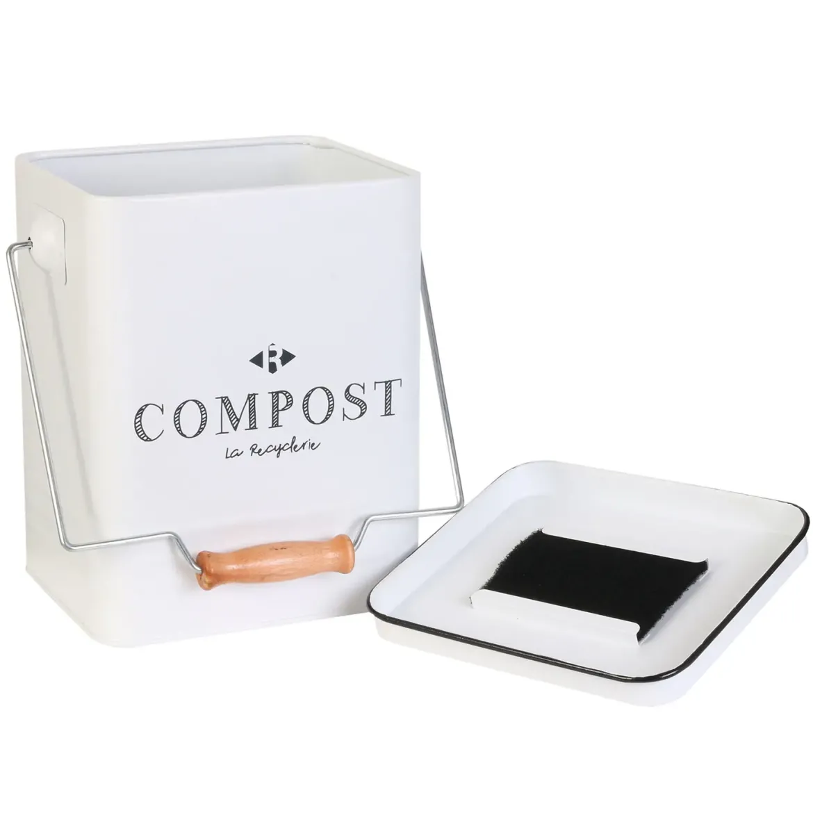 POUBELLE COMPOSTAGE METAL 5L