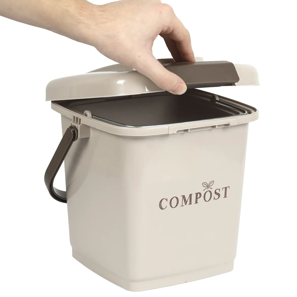 POUBELLE COMPOST 8L SEAU PERFORE ET COUVERCLE
