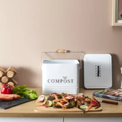 POUBELLE COMPOST METAL 10L