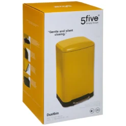 POUBELLE METAL 30L ARIANE JAUNE