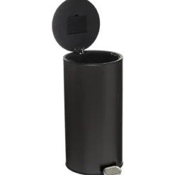 POUBELLE METAL 30L CHARBON DELTA