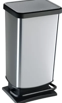 POUBELLE PASO 40L SILVER