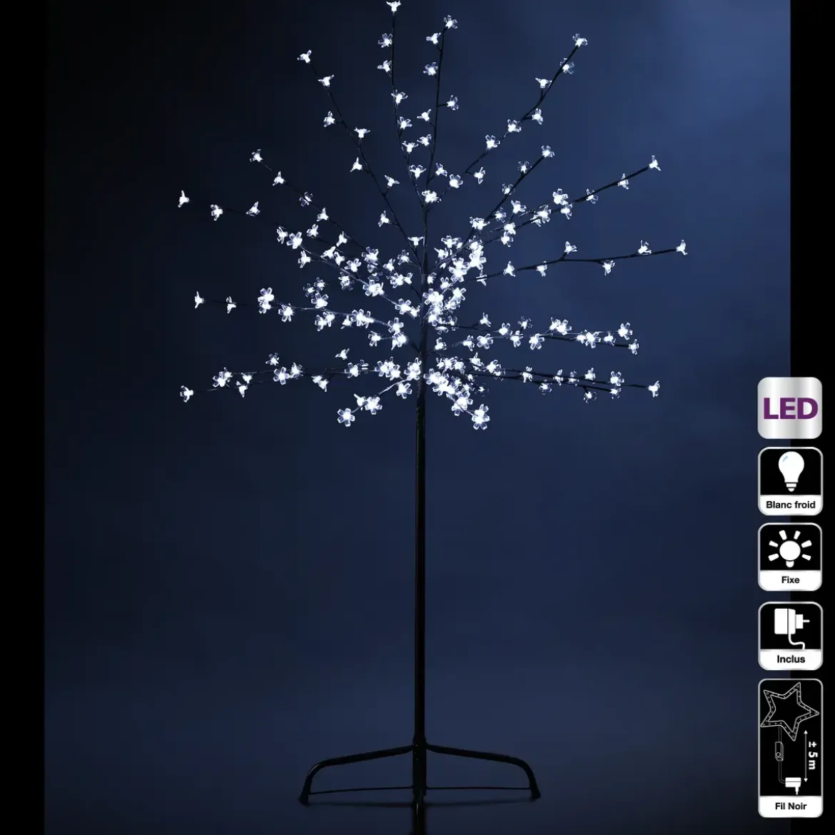 PRUNUS EXTERIEUR 200LEDS BLANC FROID