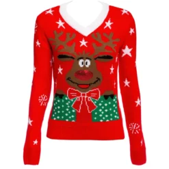 PULL NOEL FUNNY FEMME TAILLE S A M OU L A XL