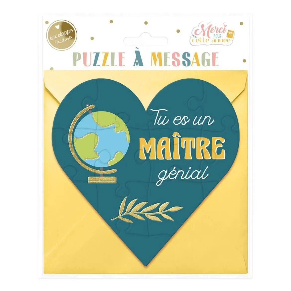 PUZZLE COEUR ET ENVELOPPE MAITRE