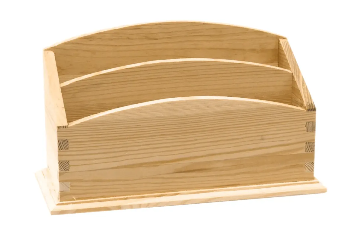 RANGE COURRIER BOIS 25 X 15.5 X 12 CM
