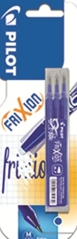 3 RECHARGES MOYENNES FRIXION BLEU