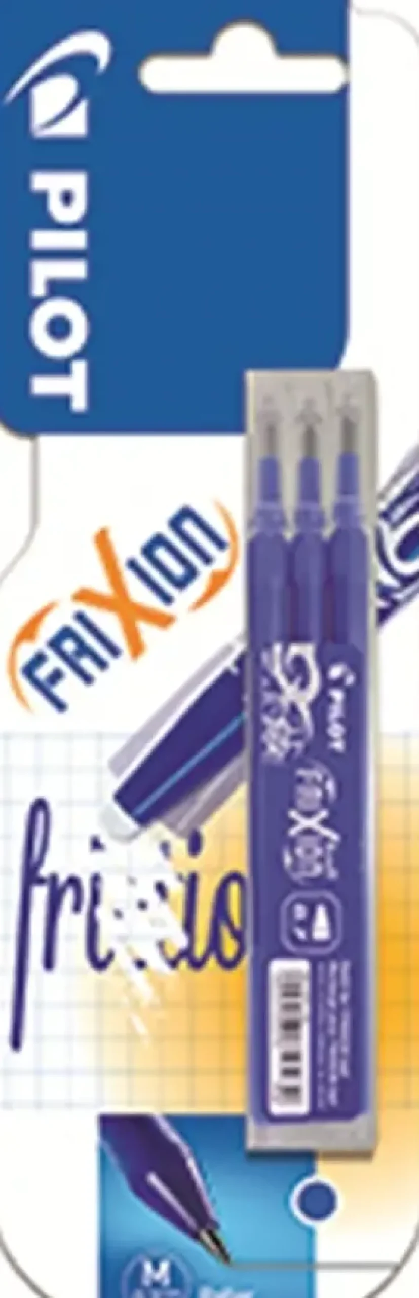 3 RECHARGES MOYENNES FRIXION BLEU