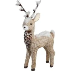 RENNE BOIS NATUREL H.36CM