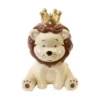 RESINE LION AVEC COURONNE DOREE GRAND MODELE