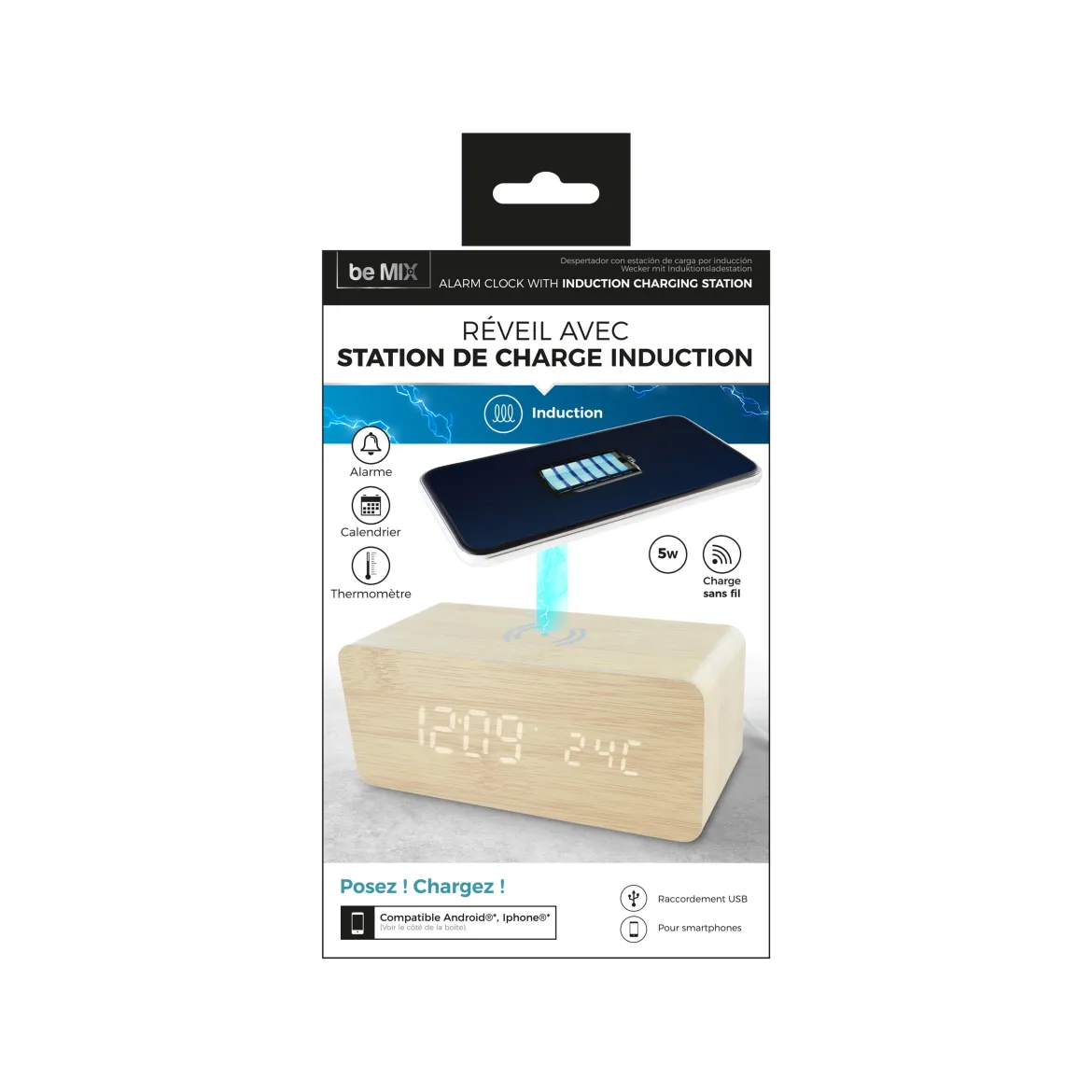 REVEIL CHARGEUR INDUCTION 5W
