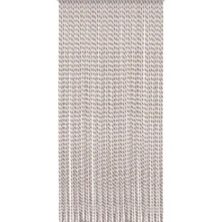 RIDEAU DE PORTE CORDE TRESSEE 90X200CM BEIGE MARRON ECRU