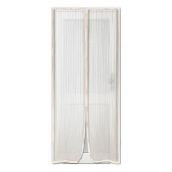 RIDEAU DE PORTE MOUSTIQUAIRE AIMANTS 100 X 220 CM ECRU