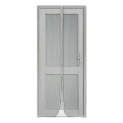RIDEAU DE PORTE MOUSTIQUAIRE AIMANTS 100 X 220 CM GRIS