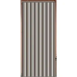 RIDEAU DE PORTE PLASTIQUE 90X220CM TAUPE BLANC