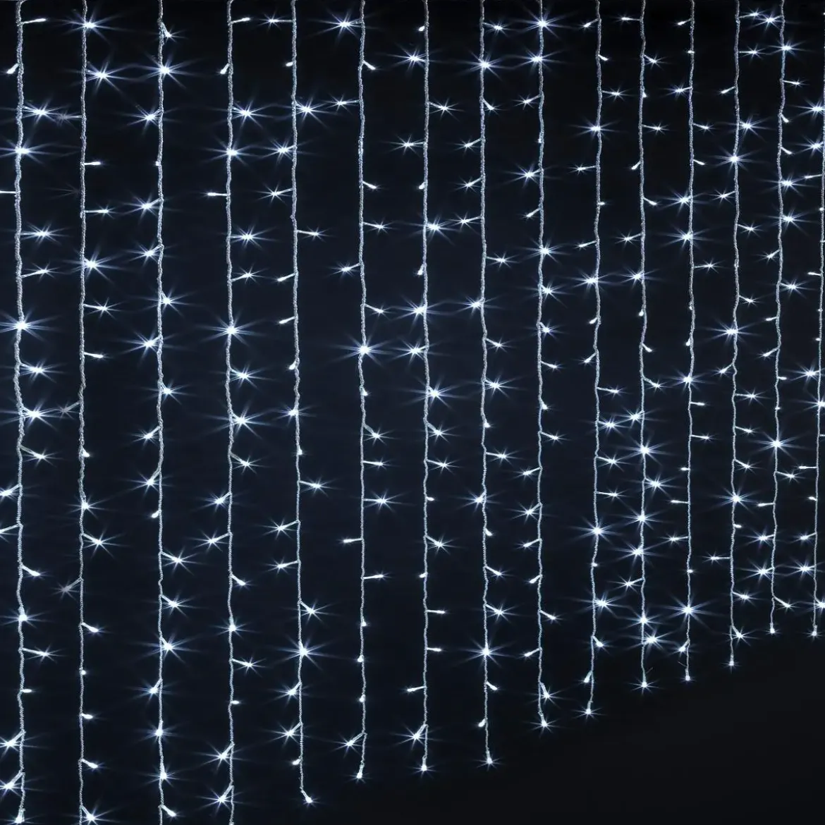 RIDEAU FACADE L.400CM 800 LEDS BLANC FROID