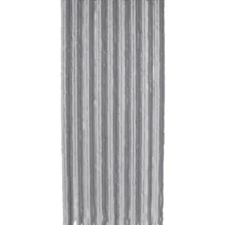 RIDEAU PORTE CHENILLE BICOLORE 90X210CM GRIS CLAIR FONCE