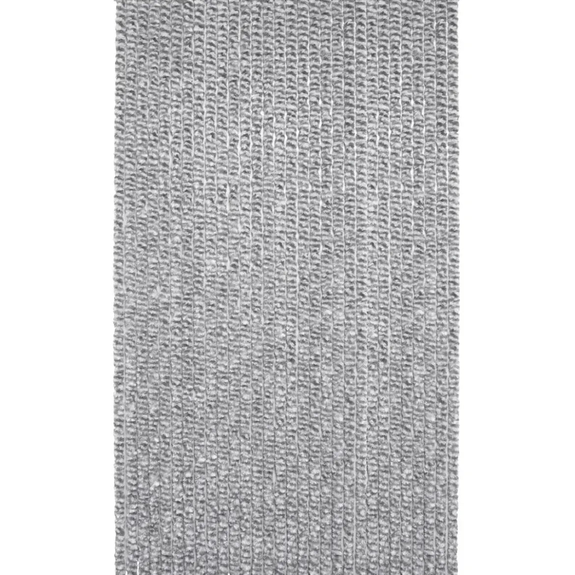 RIDEAU PORTE CHENILLE 120X220CM GRIS BLANC