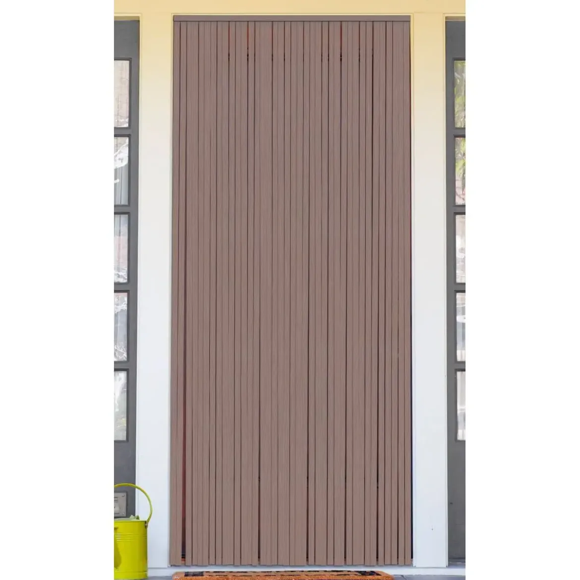 RIDEAU PORTE LANIERES PVC PRESTIGE 90X210CM TAUPE