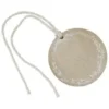 ROND EN BOIS IMPRESSSION BLANCHE AVEC CORDELETTE X4 PIECES