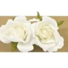 ROSE BOUTON X2 PIECES A ATTACHER OU POSER BLANC