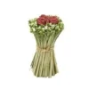 ROSE ET FLEURS SECHEES DANS GERBE ROUGE