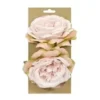 ROSE X2 PIECES A POSER OU A ATTACHER ROSE PALE