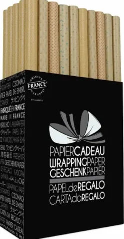 ROULEAU KRAFT BRUN 5 DESSINS NOEL 0.70X2M