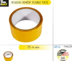 ROULEAU ADHESIF DOUBLE FACE 7.5M D.48MM