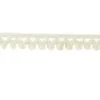RUBAN DENTELLE COTON ECRU MINI POMPONS 0.8CMX2M