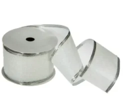 RUBAN ORGANZA PAILLETE 50 MM LONG 3M
